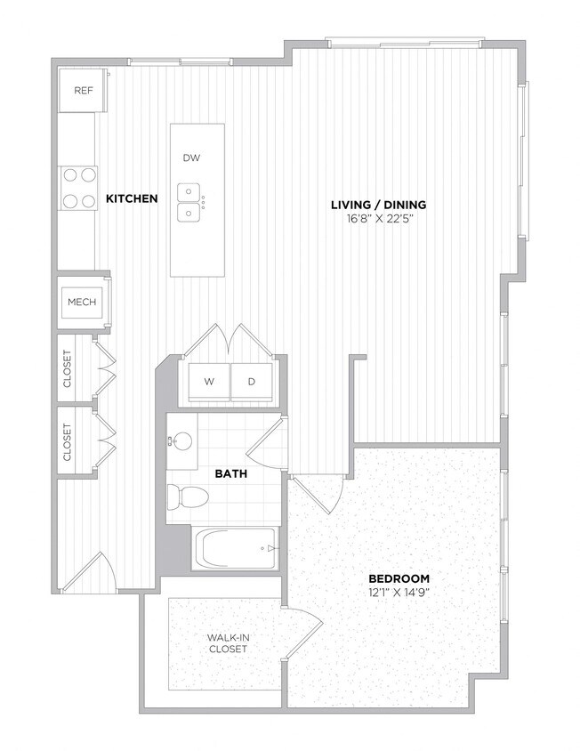 Floor Plan - 1 Bedroom