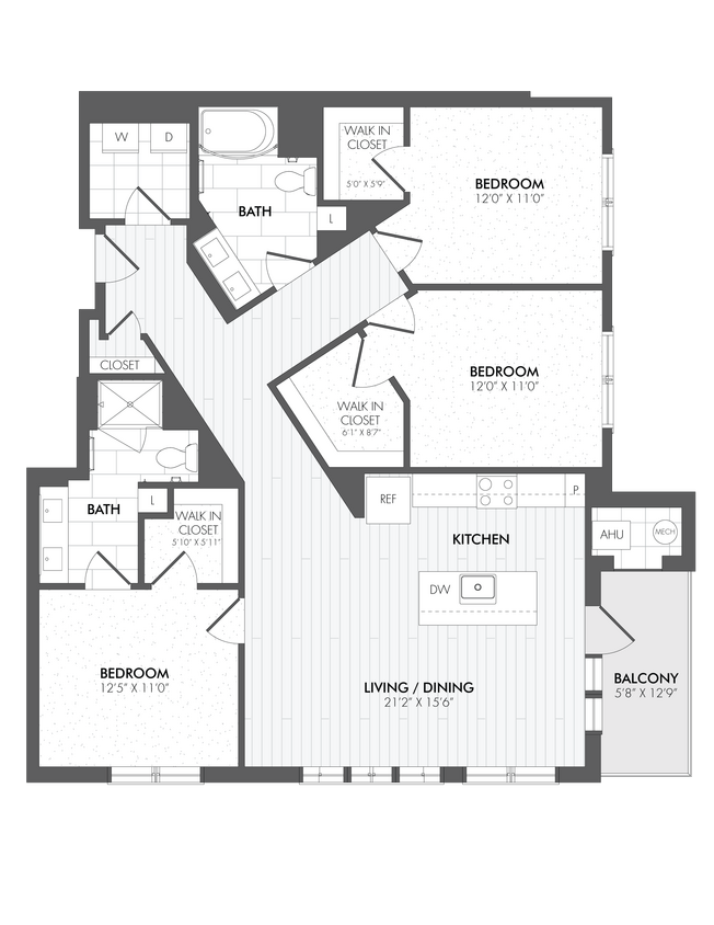 Floor Plan - 3 Bed/2 Bath-G3