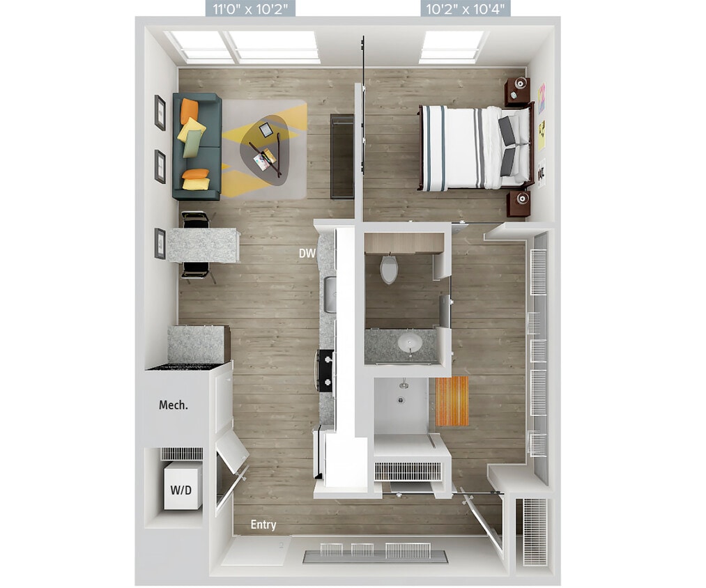 Floor Plan - A3-668SF-Apt219