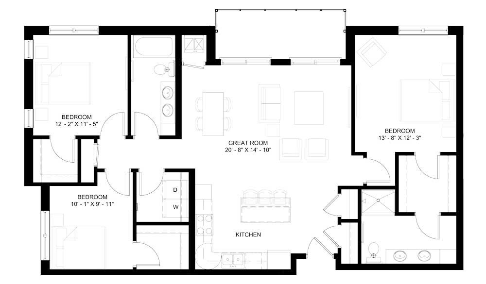 Floor Plan - The Vermilion (D1)