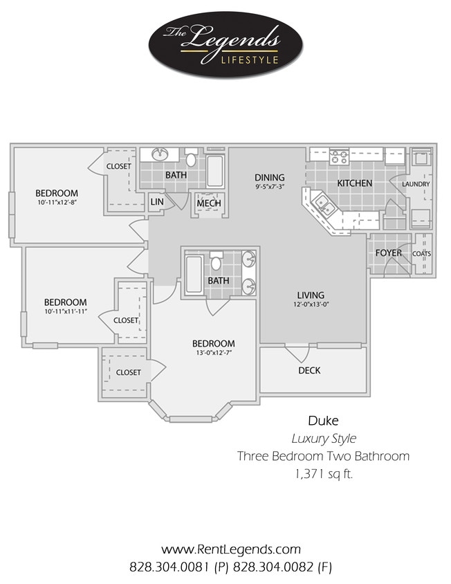 Duke - 3 Bedroom 2 Bath - Duke
