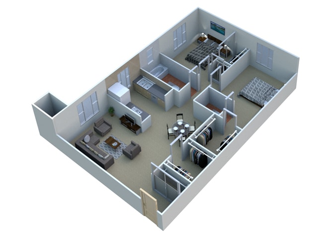 Floor Plan - 2 Bedroom  2A11