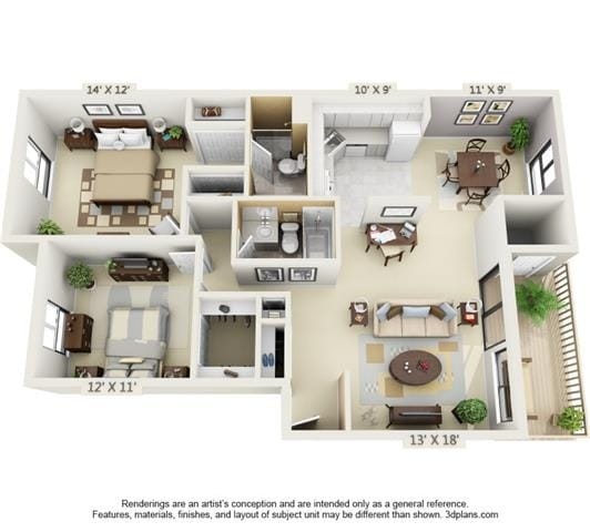 Floor Plan - The Raleigh