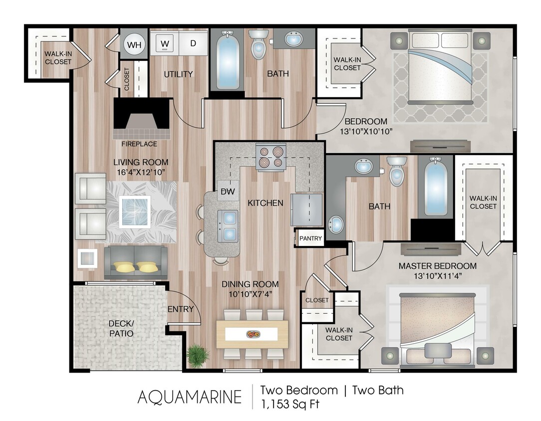 1153 Square Feet - Aquamarine