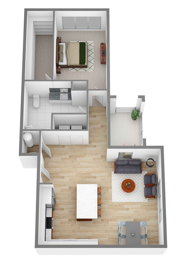 1 Bedroom | 1 Bath | 835 SF - Oscar