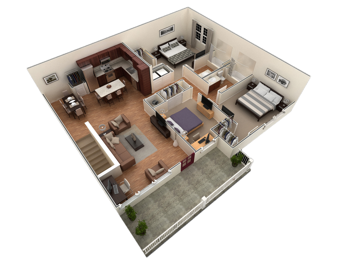 Floor Plan - 3  BR Grand Overlook