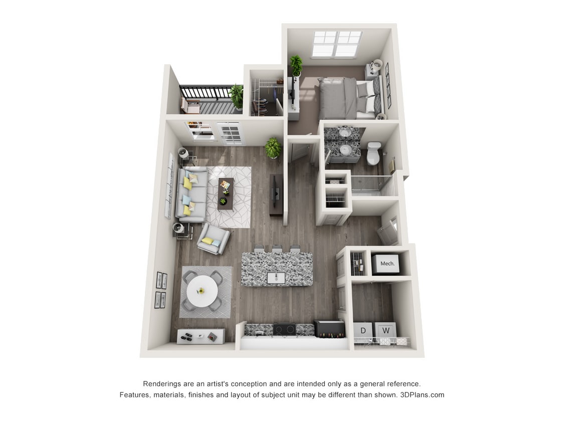 Haven on Tucker_A6.jpg - A6 - One Bedroom, One Bathroom