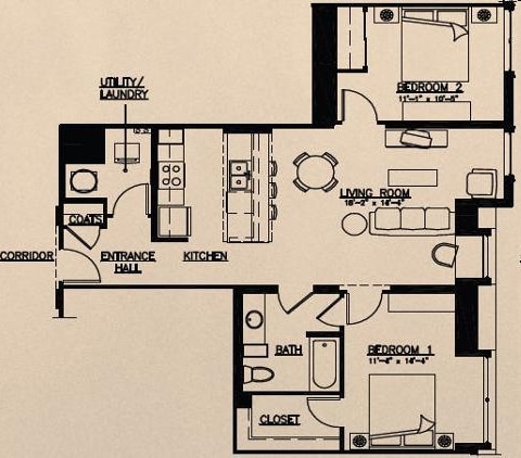 Austin 2D - 2 Bed, 2 Bath