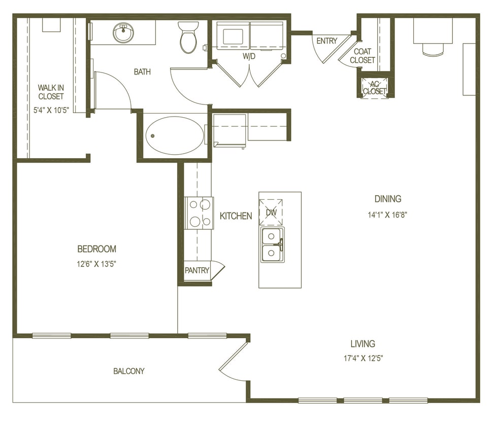 Unit A6.jpg - One Bedroom One Bathroom
