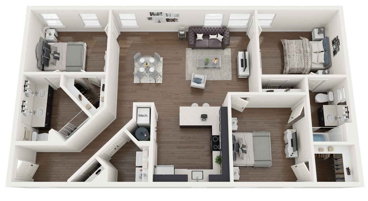 Floor Plan - 3B-N