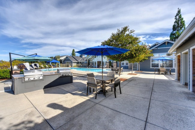 Poolside Gas BBQ Grill and Picnic Area - Vineyards at Valley View