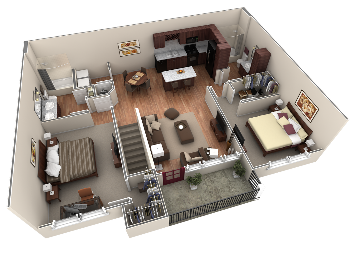 Floor Plan - 2 BR Grand Overlook Garage