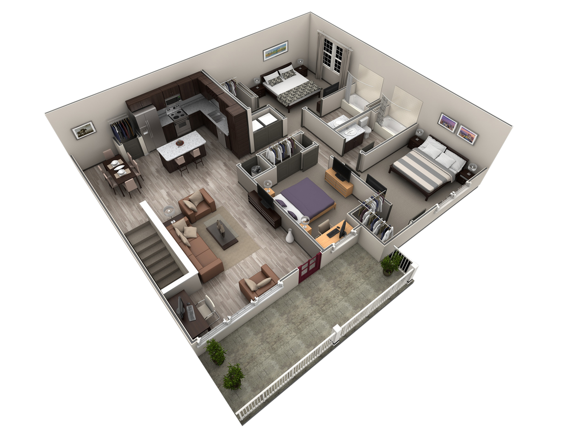 Floor Plan - 3 BR Grand Overlook