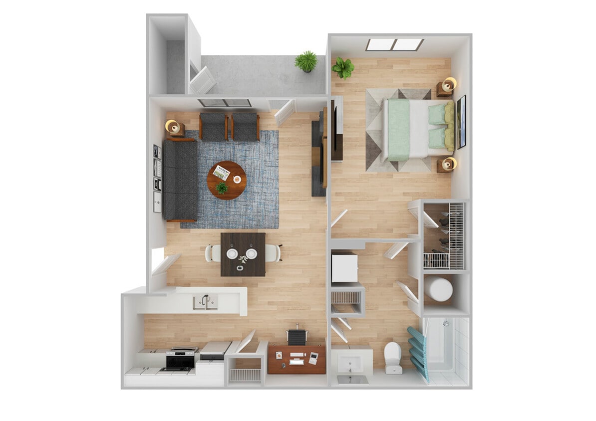 1 Bedroom | 1 Bath | 760 SF | Renovated - Paddock | Renovated