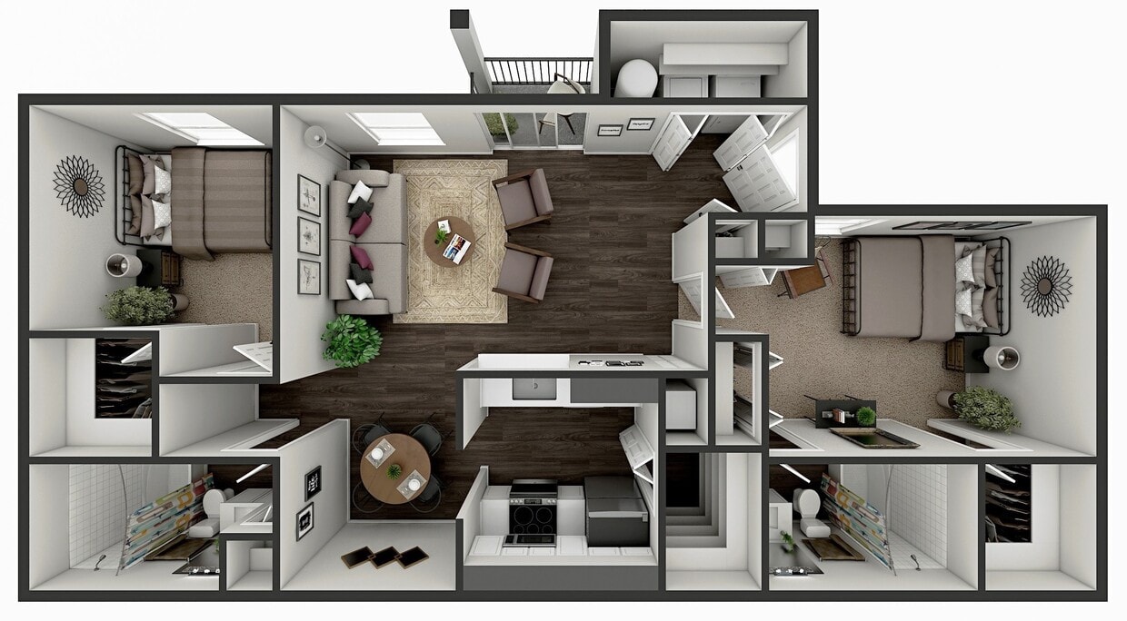 Floor Plan - 2BR2B- RenBelmont Hill Apartments