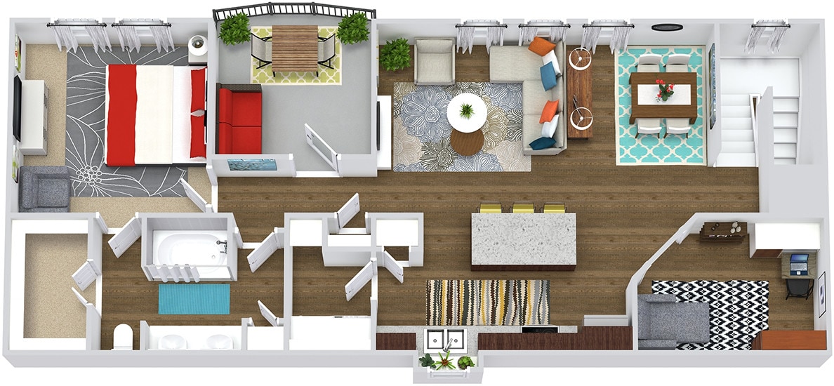 Floor Plan - Greensboro with Attached Garage and Study