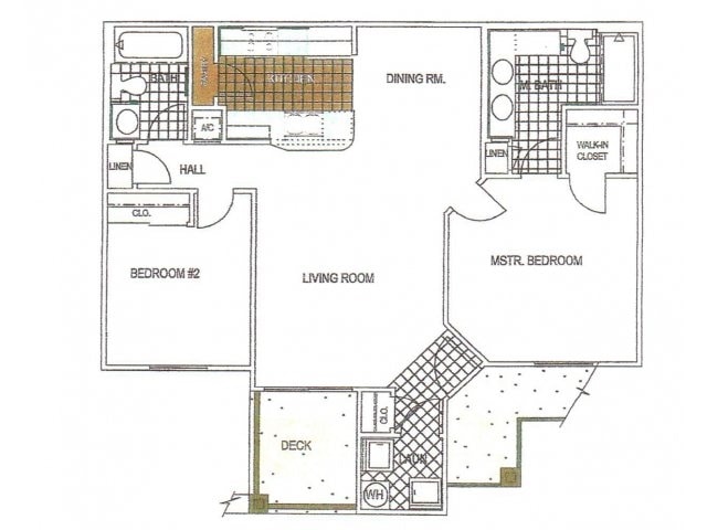 Floorplan - Furnished Two Bedroom Two Bath