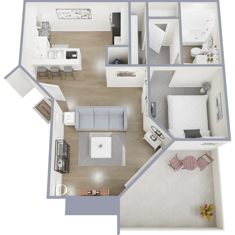 546 square foot studio apartment - Ellen