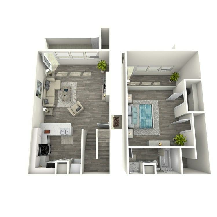 Bungalow_1x1 709 sqft.jpg - 1x1 TH