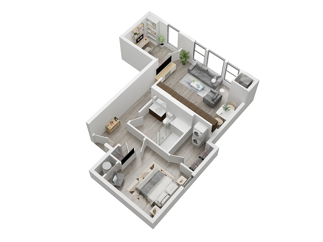 Floor Plan - Unit 1G with Bonus