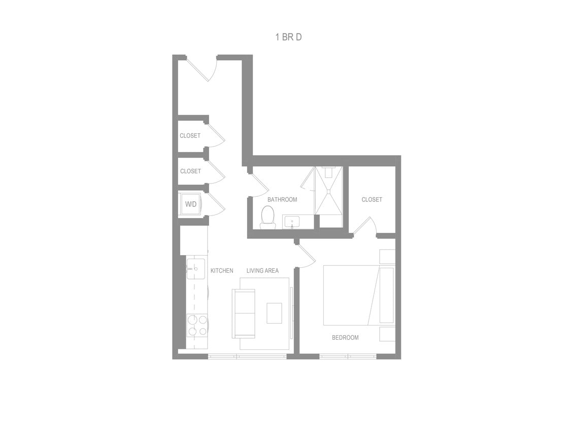 Floor Plan - Alta 1 Bedroom D