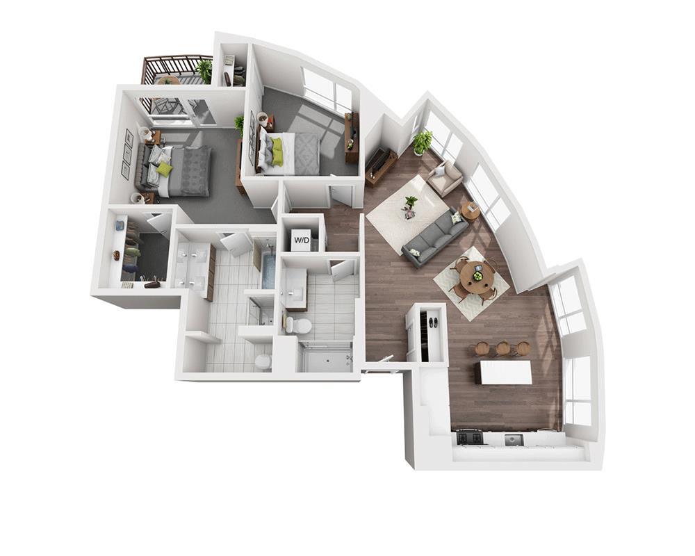 Floor Plan - Two Bedroom B2K