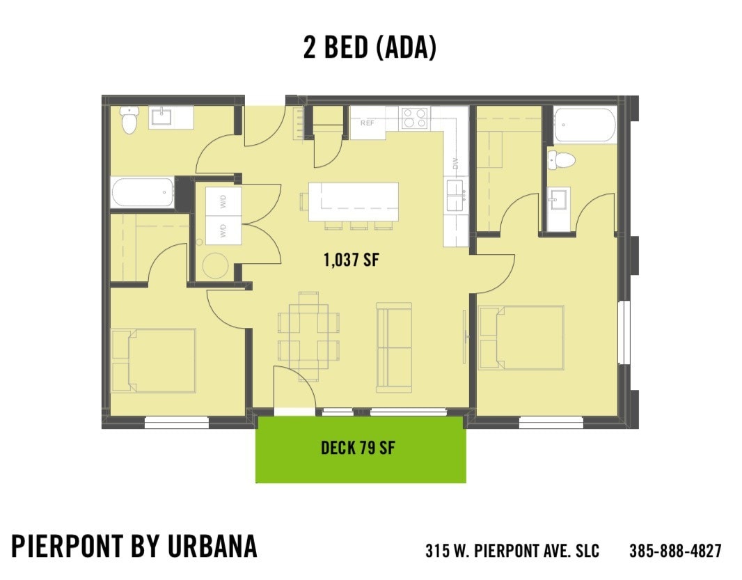 Floor Plan - 2 BED (ADA)