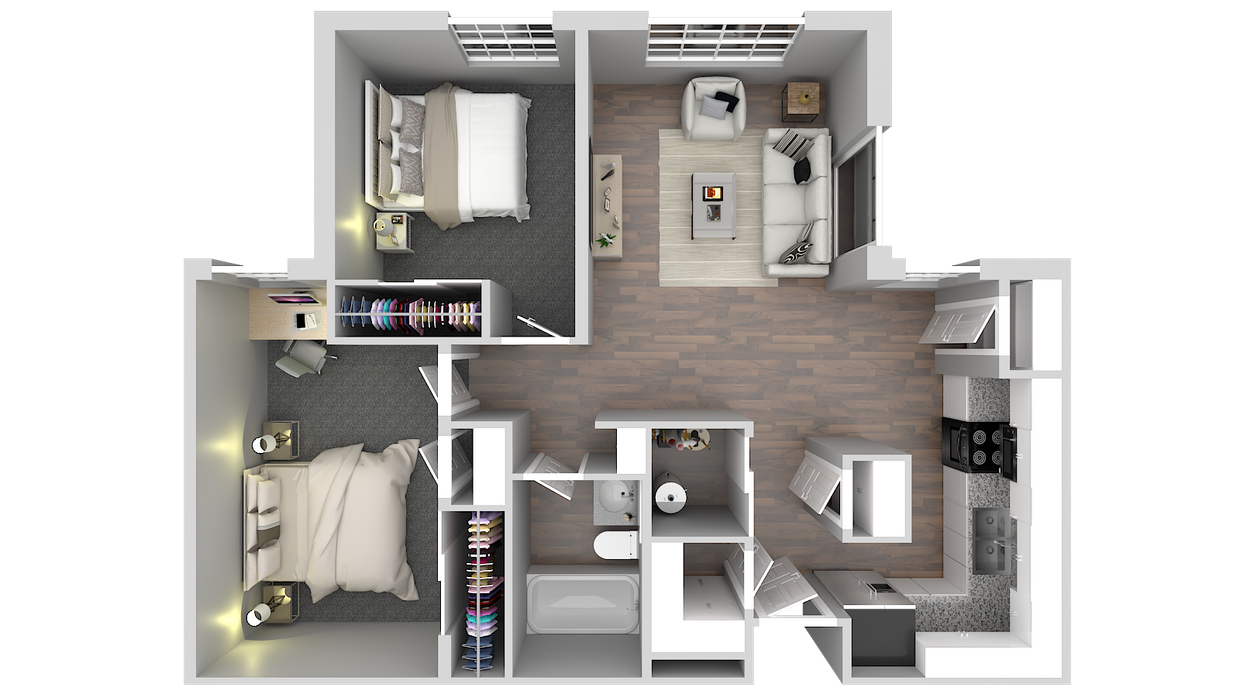 2 bed (3).png - 2 Bed 1 Bath