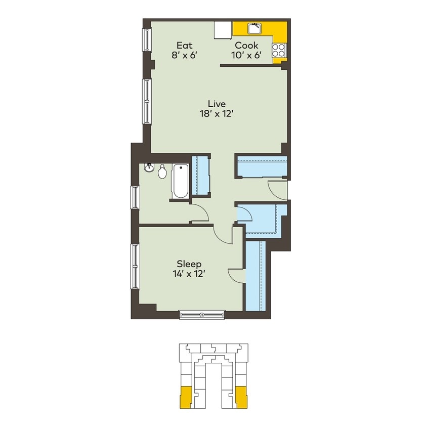 Floor Plan - 301w-1ba