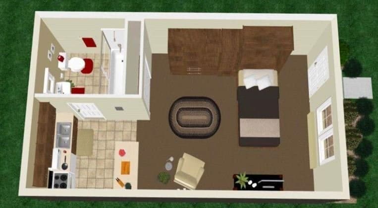 Studio - One Bedroom One Bath Apartment