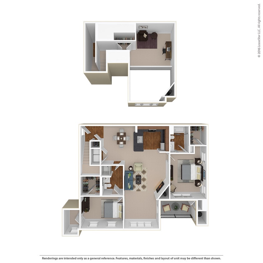Floor Plan - Cameron-1 A w/Sunroom and Loft