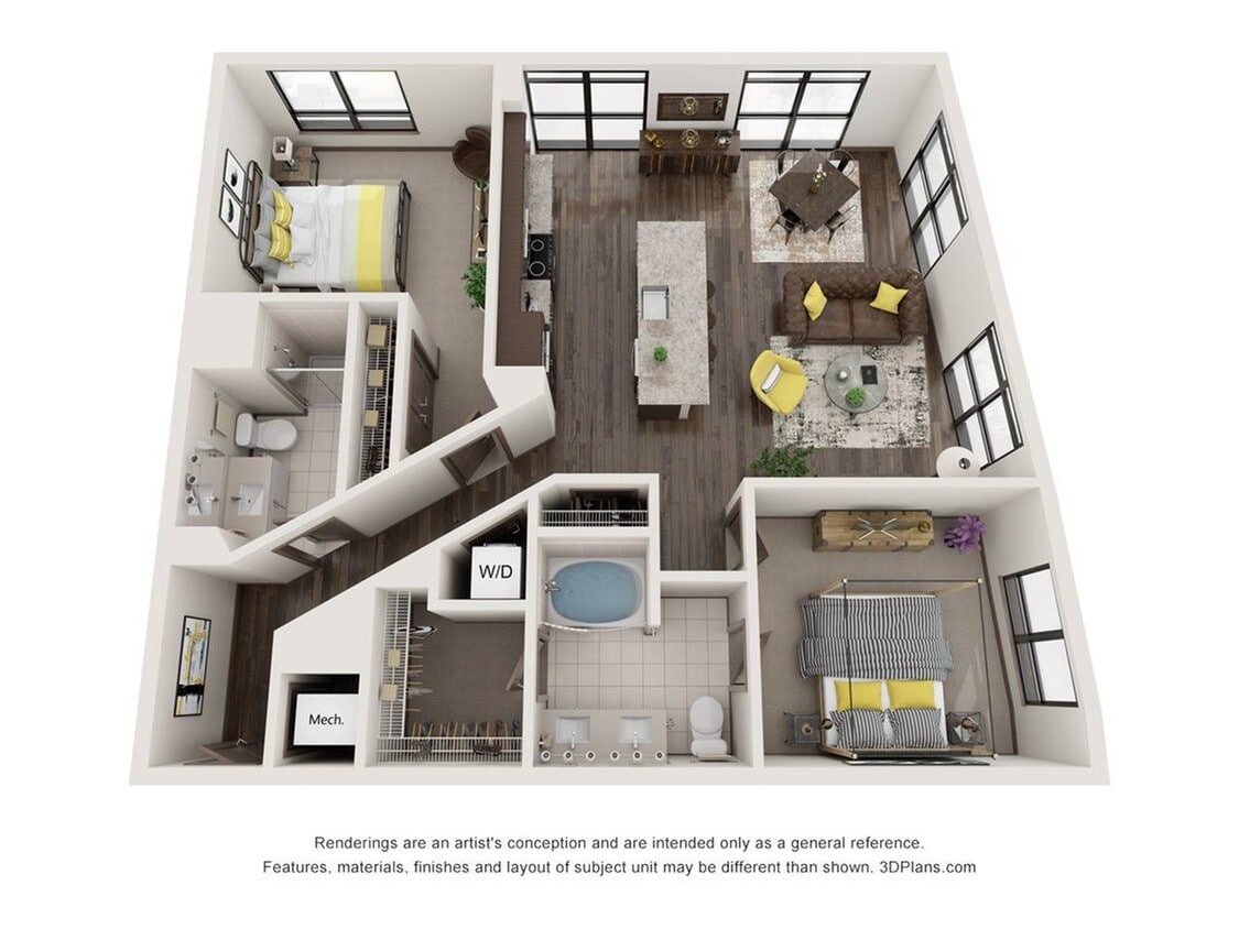 2 Bedroom - 2 Bathroom - Marchand (2 Bedroom & 2 Bathroom)