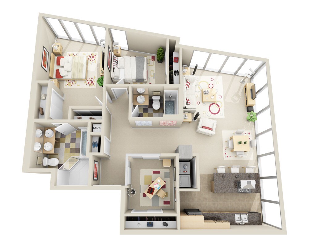 Floor Plan - Highrise B2LD