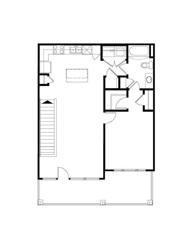Floor Plan - 1 BR Designer Overlook