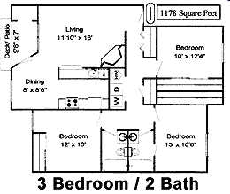3BR/2BA - 3x2