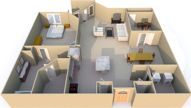 2 Bedroom Floor Plan - West Port