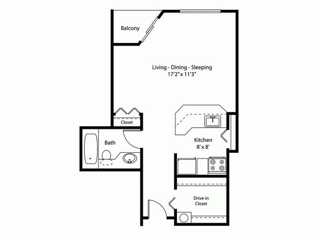 A1.gif - Studio/1 bath