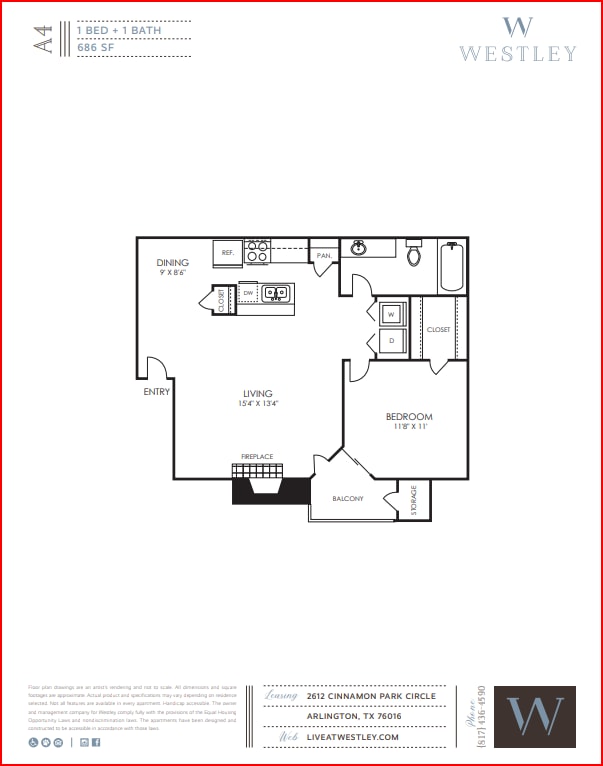 A4 WESTLY.png - 1 Bedroom, 1 Bath