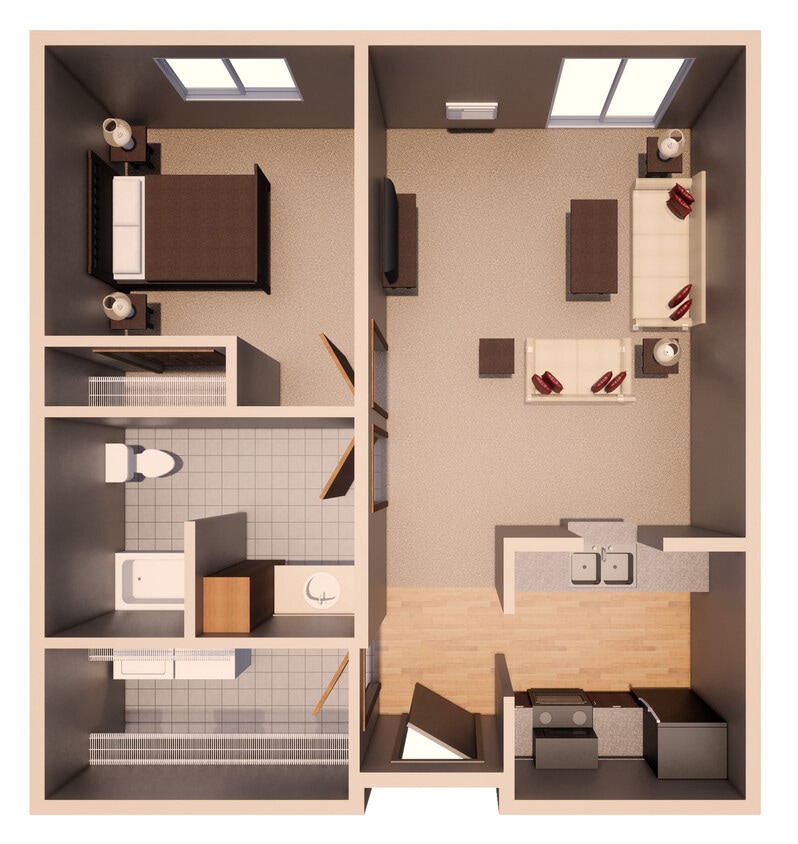 Floor Plan - Vervain | 1 Bedroom 1 Bathroom