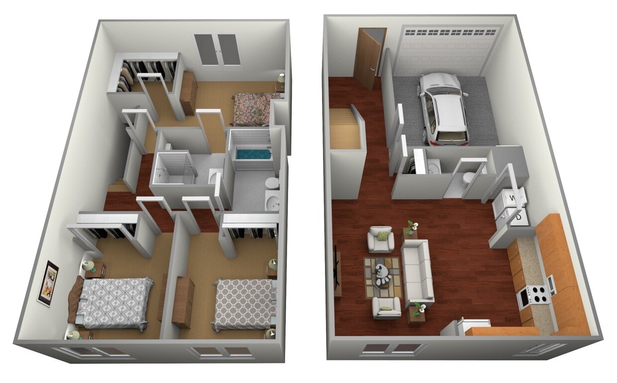Floor Plan - 3 Bedroom, 2.5 Bathroom