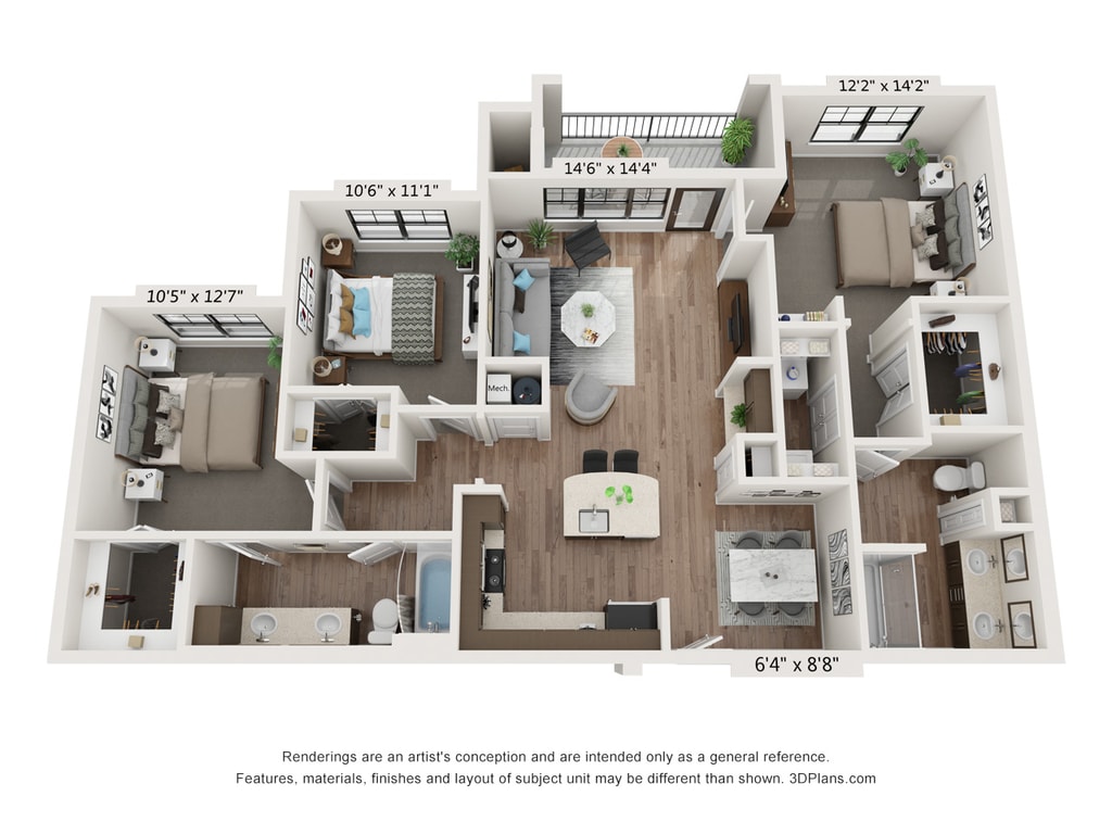 Floor Plan - 3A - The Redford