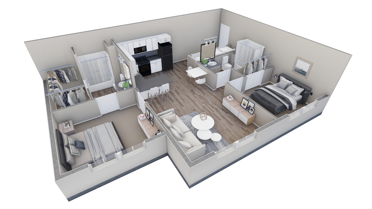 Floor Plan - 2-2 BR Horizon Overlook