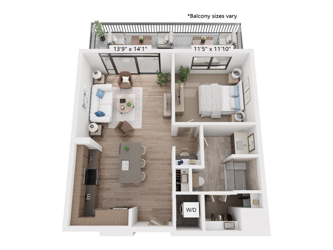 Floor Plan - 1x1 a10.e