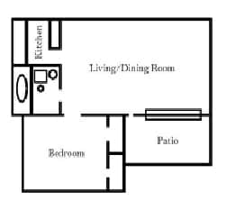 1BR/1BA - 1/1