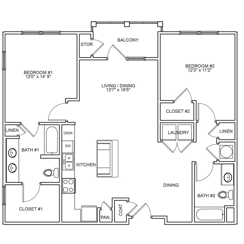 Capital Place at Southwood - Capital Place II - 2 Beds - 2 Baths - 1276 Sq. ft. - Capital Place II