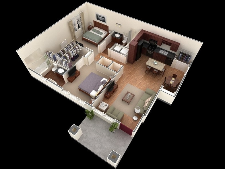 2DC.jpg - B1 Justify - 2 Bedroom, 2 Bathroom