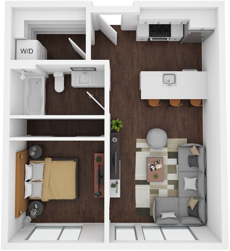 Floor Plan - 1 Bed/1 Bath-C5
