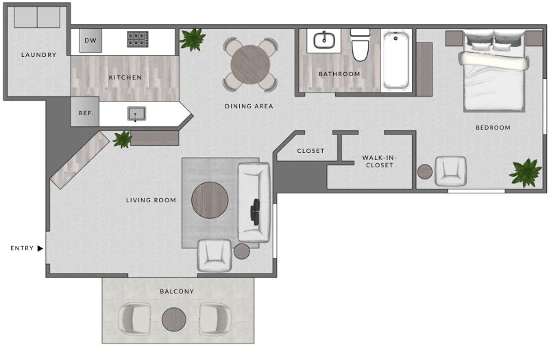 Floor Plan - A1-1x1