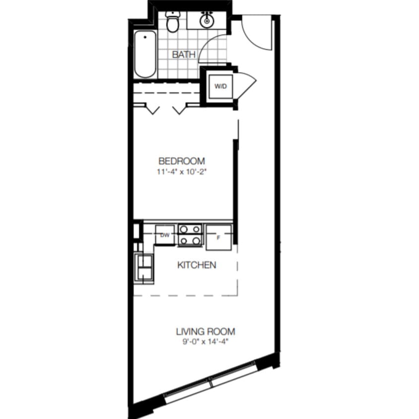 Floor Plan - UNIT 208B, 312B, 409B, 510B