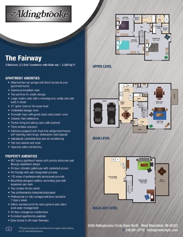 Floor Plan - Fairway - includes a 2 car attached garage